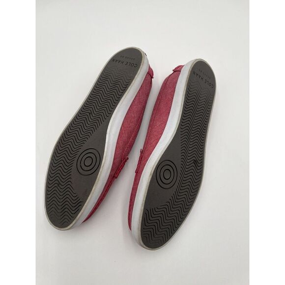 COLE HAAN Nantucket Penny Loafers Red Chambray/Optic White Shoes Women's 10 B - Picture 8 of 8